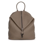 Rucsac dama din piele naturala DiAmanti Zanella Taupe Închis